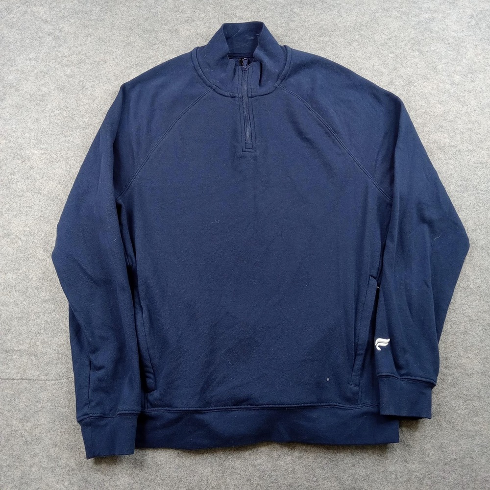 Fabletics Sweatshirt Mens Small 1/4 Zip Fleece Pullover SweaterPockets Mock Neck